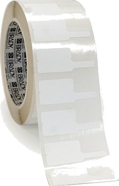 Brady B33fp-01-425, Hvit, Selvklebende Skriveretikett, Utstanset Etikett, Polypropylen (Pp), Trermisk Overføring, Akryl
