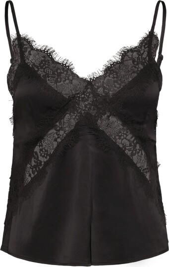 Gina Tricot Satin Lace Singlet DARK BROWN (7180) XL