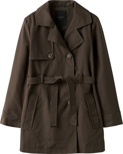 Name It Frakk Noos NkfMadelin Chocolate Brown Name It 6 år 116 Overgangsjakke Brun