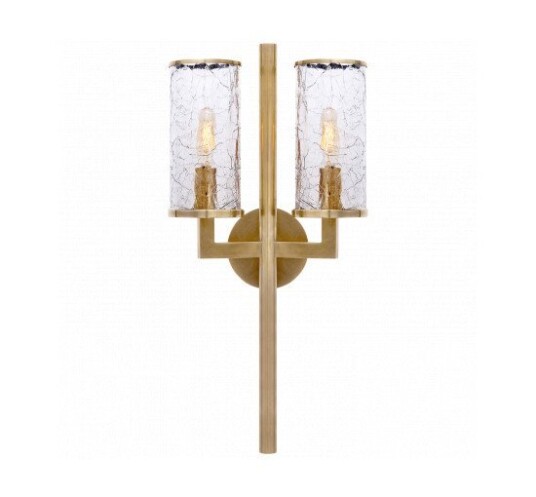 Liaison Double Sconce Antique-Burnished Brass Liaison Double Sconce Antique-Burnished Brass