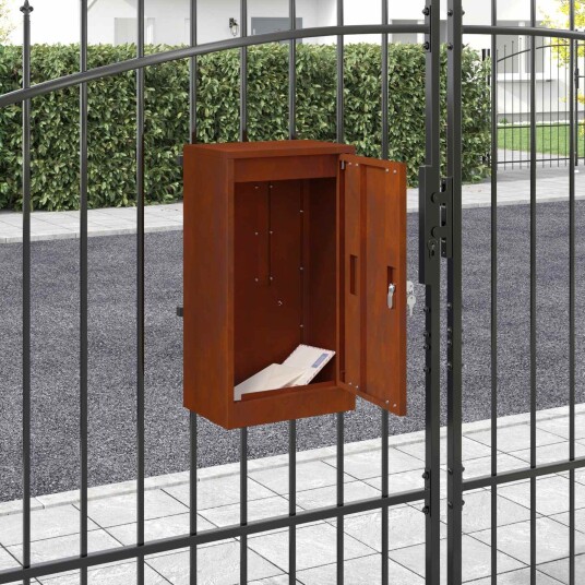 vidaXL postkasse Rusten 30 x 23 x 55 cm Cortenstål