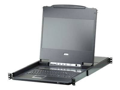 Aten Cl6708mW Kvm-Konsoll Med Kvm-Svitsj - 8 Porter - Usb - 17.3" - Kan Monteres I Rack - 1920 X 1080 Full Hd (1080P) @ 60 Hz - 300 Cd/M² - 650:1 - 8 Ms - Dvi-I - 1U