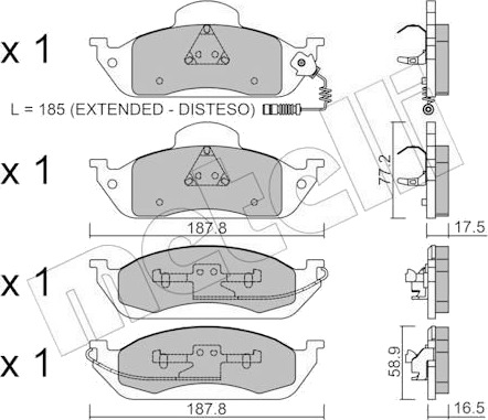 METELLI 22 0569 0 Bremseklosser