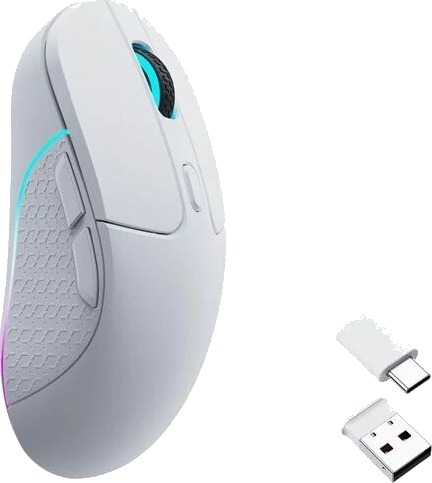 Keychron M3 RGB Gamingmus Trådløs 26000 DPI Hvit Keychron M3 RGB Gamingmus Trådløs 26000 DPI Hvit