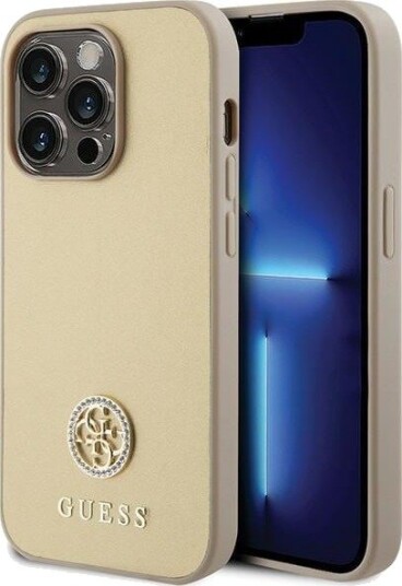 GUESS GUHCP15LPS4DGPD iPhone 15 Pro 6.1" gold/gold hardcase Strass Metal Logo GUESS GUHCP15LPS4DGPD iPhone 15 Pro 6.1" gold/gold hardcase Strass Metal Logo