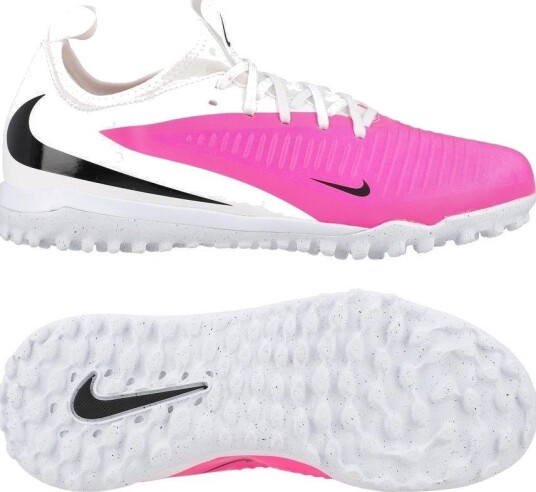 Nike Phantom 6 Academy Low Cut Tf Breakout Hvit/svart/rosa Barn Turf (Tf) størrelse 33½ Nike Phantom 6 Academy Low Cut Tf Breakout Hvit/svart/rosa Barn Turf (Tf) størrelse 33½