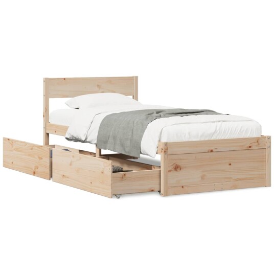 Sengeramme uten madrass 90x190 cm heltre furu 8721102647420