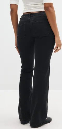Only - Svart - Onllola Super Low Waist Flared Pim