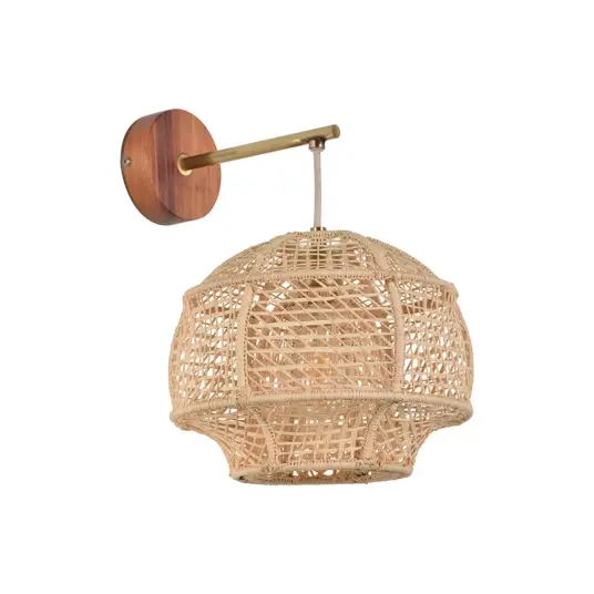 MARKET SET Odyssée vegglampe palmefiber Ø28cm