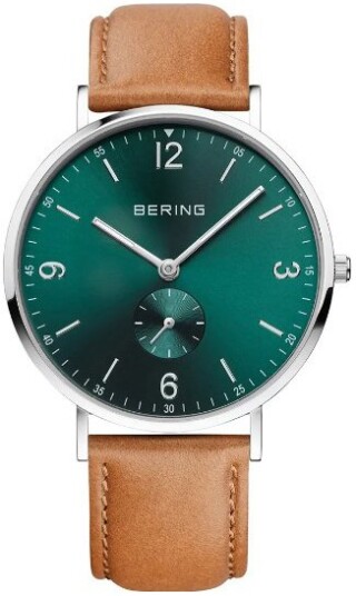 Bering Herreklokke 14040 508 Classic Grønn/Lær Ø40 mm