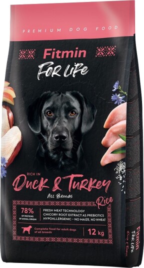 Fitmin Tørrfôr Dog For Life And & Kalkun 2 X 12 kg