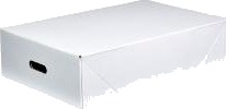 Pappeske Lokk 585X385x170 Mm Med Håndtak Solid Papp Hvit/Brun,25 Stk/Bdt   25 Stk.