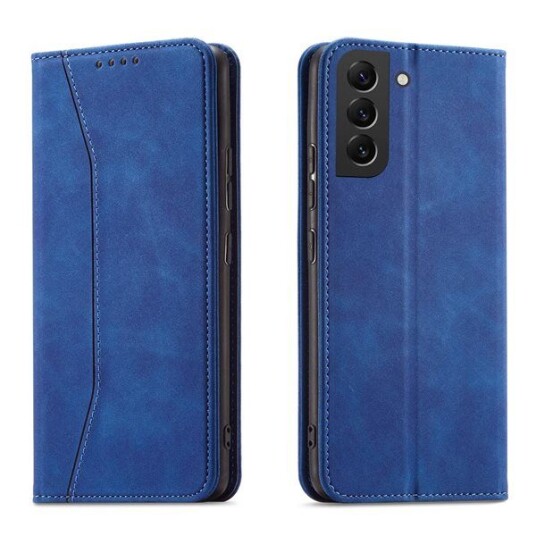 Hurtel Magnet Fancy Case for Samsung Galaxy S23+ Flip Cover Wallet Stand Blue