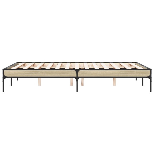 Sengeramme sonoma eik 120x190 cm konstruert tre og metall 8721012985735
