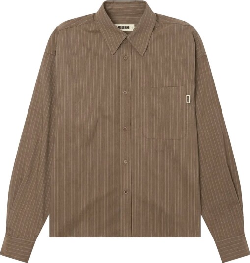 Woodbird Wbxing Hb Stripe Shirt Khaki green M