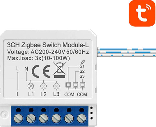 Woolley WiFi Smart Vegg Touch-bryter med Bevegelsessensor (3-kanal) Hvit