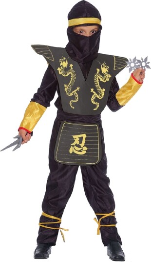 Ciao Srl. Kostymer Ninja Black Ciao Srl. 6-8 år (116-128) Kostymer Gul Svart 18160.6-8-NC