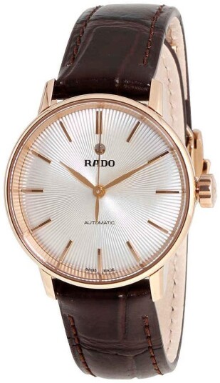 Rado Dameklokke R22865115 Coupole Sølvfarget/Lær Ø32 mm Rado Dameklokke R22865115 Coupole Sølvfarget/Lær Ø32 mm