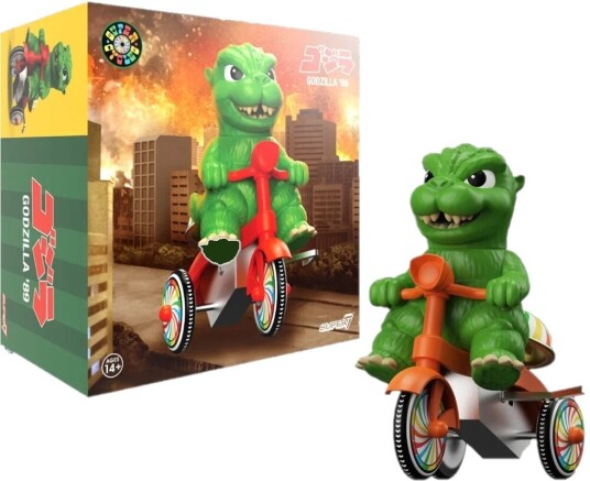 Toho Super Cycles Godzilla (Green w/ Red Trike)