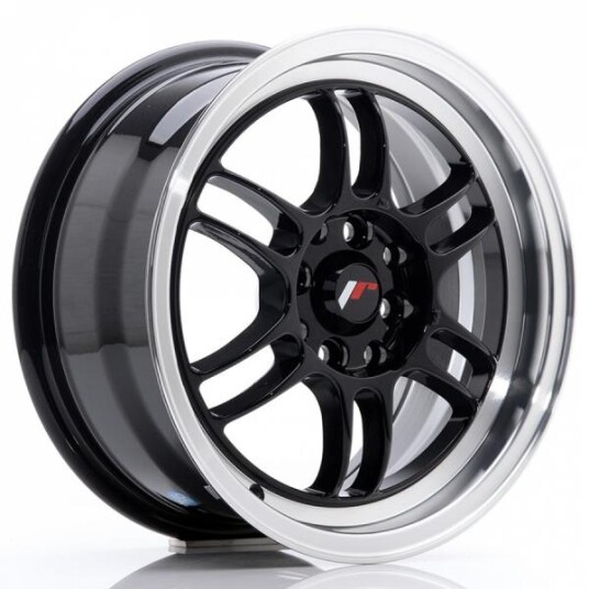 Japan Racing Jr7 Gloss Black Machined Lip 7x15 4x100 ET38 B73.1