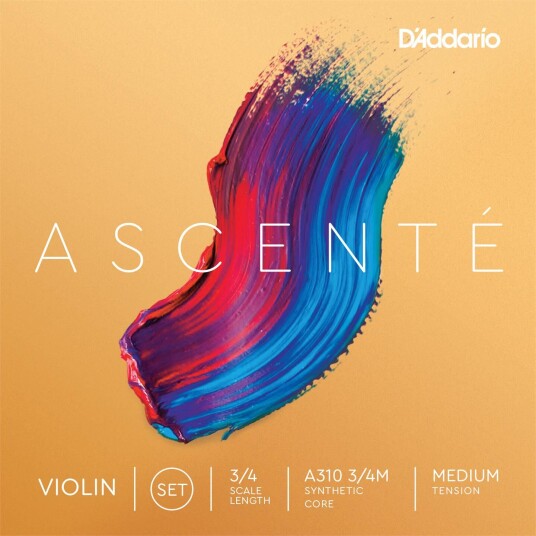 D'Addario A310 3/4m Violin Strings Ascenté Student Synth Set 3/4 Medium