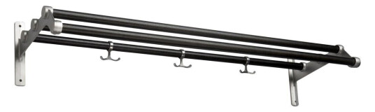 Essem Design Nostalgi 291 hattehylle 100 cm Svartbeiset eik-aluminium