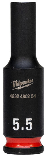 Milwaukee 4932480254 Kraftpipe 1/4", SHOCKWAVE, dybde 5,5 mm, Håndverktøy