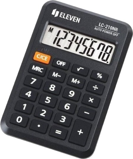 Eleven LC-210NR Sort Lomme 8 Siffer
