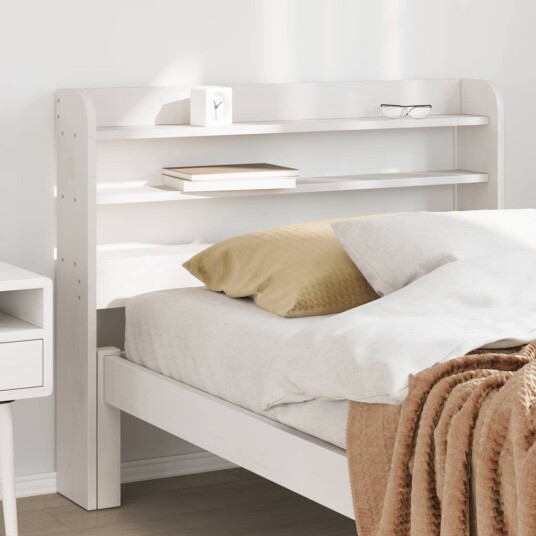  Hodegavl med hyller hvit 75 cm heltre furu 8721102854415
