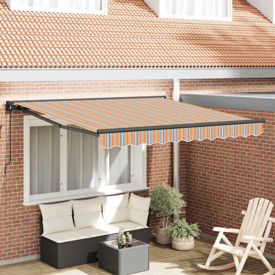  Innvendbar Markise Fargerik stripe 350x250 cm stoff