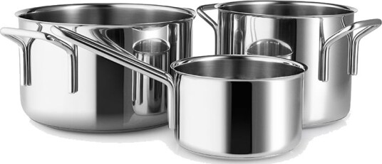 Eva Trio Stainless Steel grytesett 3 deler
