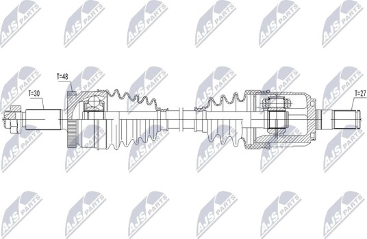 NTY NPW HY 688 Drivaksel