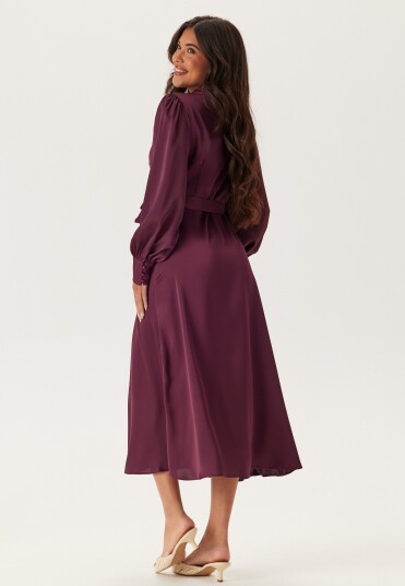 Vila Vienna Ravenna Ankle Wrap Dress-Noos/Dc Burgundy 34