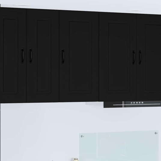 Kjøkkenskap med hylle Svart 40 x 31 x 80 cm Konstruert tre Kjøkkenskap med hylle Svart 40 x 31 x 80 cm Konstruert tre