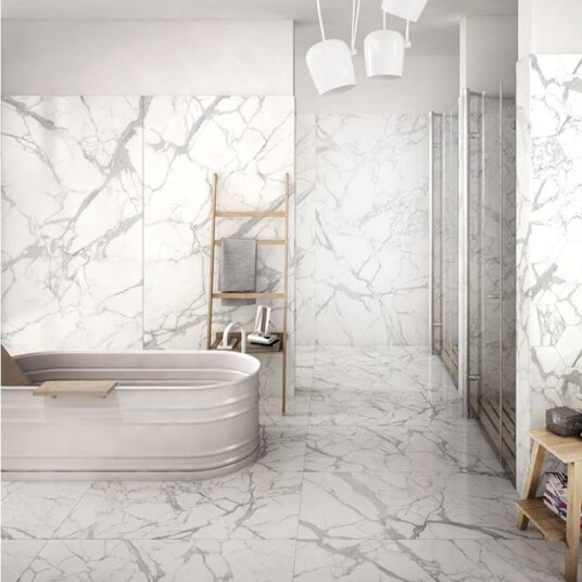 Ceramiche Keope Klinker Elements Lux Calacatta Hvit 60x60 cm Ceramiche Keope Klinker Elements Lux Calacatta Hvit 60x60 cm