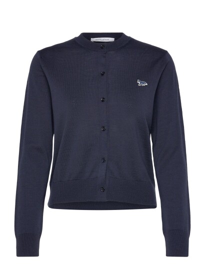Maison Kitsune Baby Fox Patch Regular Cardigan   Navy   S