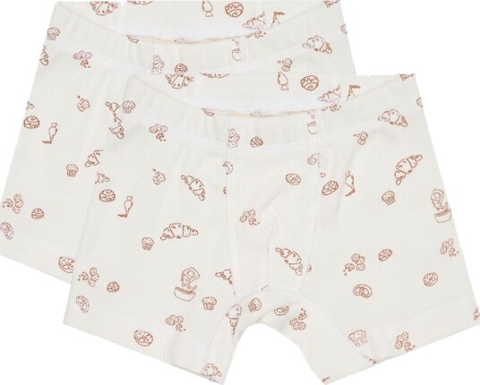 VACVAC Boxershorts Carl 2 pack Rib BakersGonnaBake Aop VACVAC 7 8 år 122 128 Boxershorts Hvit