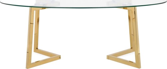 Frechen Sofabord 120 cm - Glass/Gull