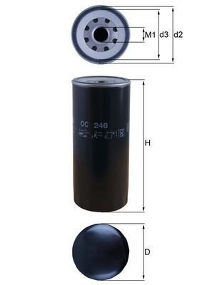 Oljefilter MAHLE ORIGINAL OC 246 Oljefilter MAHLE ORIGINAL OC 246