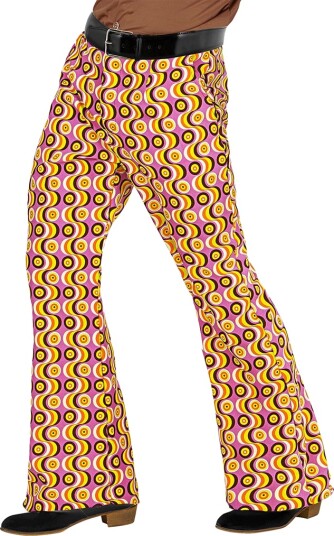 70 Talls Retro Disco Kostymebukse til Herre Strl L/XL