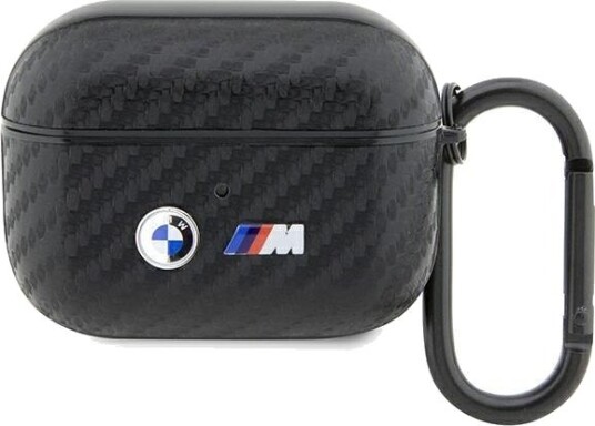 BMW BMW Bmap2wmpuca2 Airpods Pro 2 Gen Cover Czarny/Black Carbon Double Metal Logo