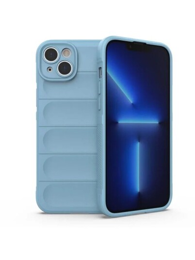 Hurtel Magic Shield Case for iPhone 14 Plus Flexible Armored Case Light Blue