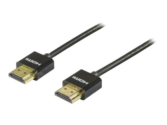 Deltaco HDMI-kabel 3 m med Ethernet, 3840 x 2160, Svart