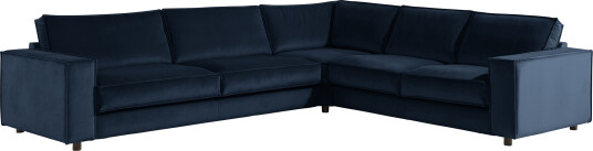 Cloudia Hjørnesofa Large Fløyel Blå