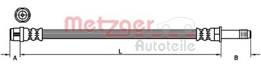 Bremseslange METZGER 4110885