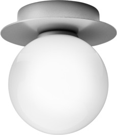 Nuura Liila 1 Vegg/ Taklampe Sølv Liten /Opal