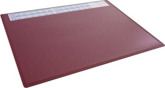 Skriveunderlag 650X500 Mm Rød - Med Kalender Og Transparent Dækplade Pp