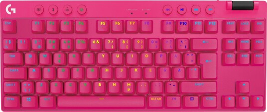 Logitech G PRO TKL Tactile trådløst gamingtastatur (rosa)