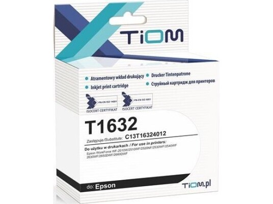 Tusz Tiom Tusz Tiom Do Epson T1632 | C13t16324012 | 510 Str | Cyan Tusz Tiom Tusz Tiom Do Epson T1632 | C13t16324012 | 510 Str | Cyan