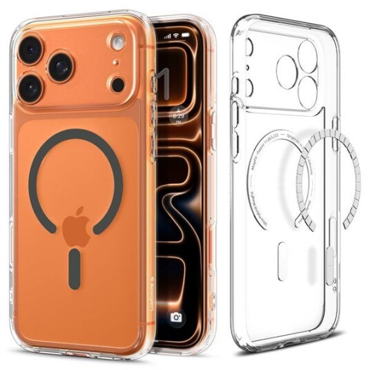 Spigen Ultra Hybrid MagSafe Etui i Klar Grafitt til iPhone 17 Pro Spigen Ultra Hybrid MagSafe Etui i Klar Grafitt til iPhone 17 Pro